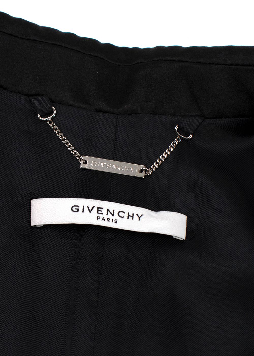 Givenchy Black Single Breasted Cape Jacket Size XS wool