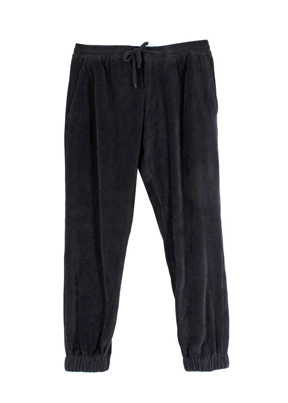 Men's Etro Navy Corduroy Joggers Size 36 cotton