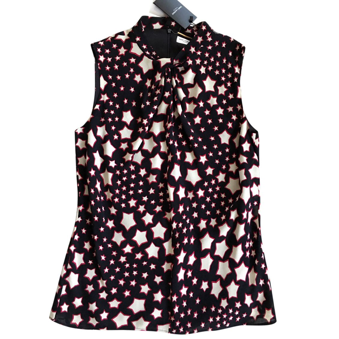 Saint Laurent star top by hedi slimane Size M Black silk