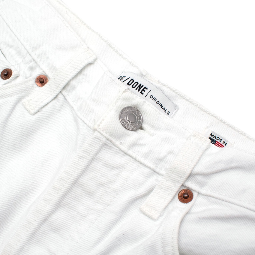 Preowned Re/Done Originals White Denim Original Jeans Size XS