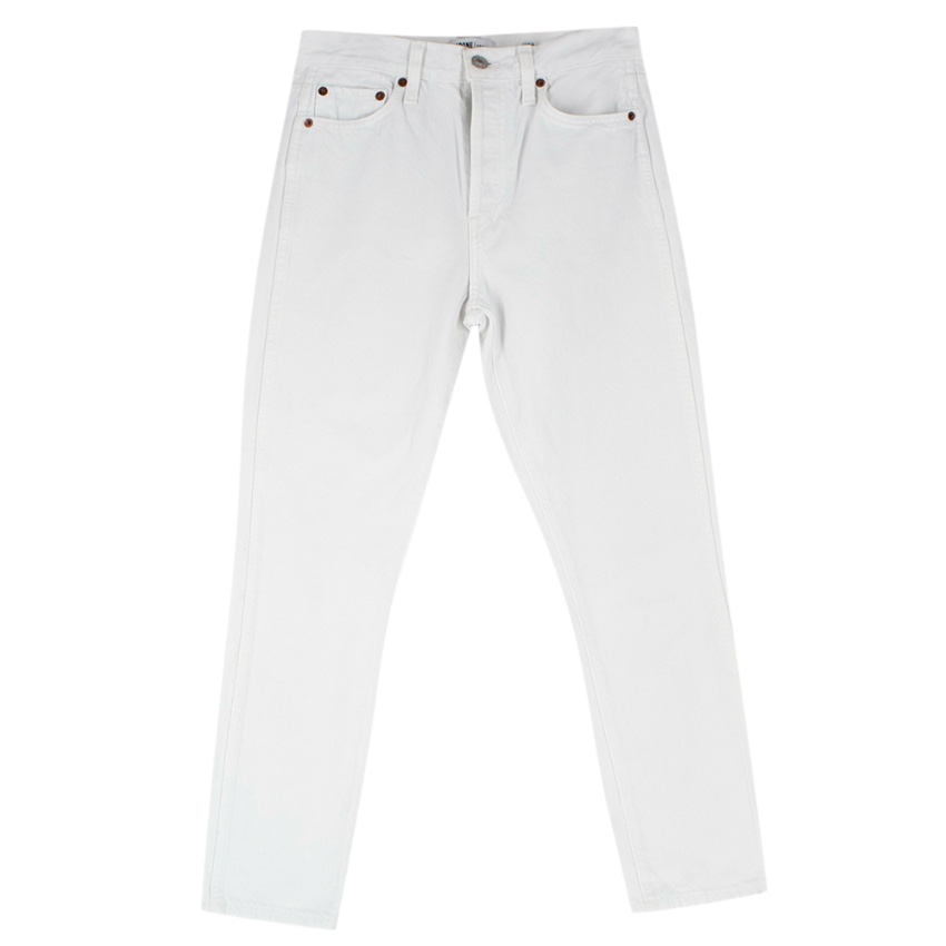 Preowned Re/Done Originals White Denim Original Jeans Size XS