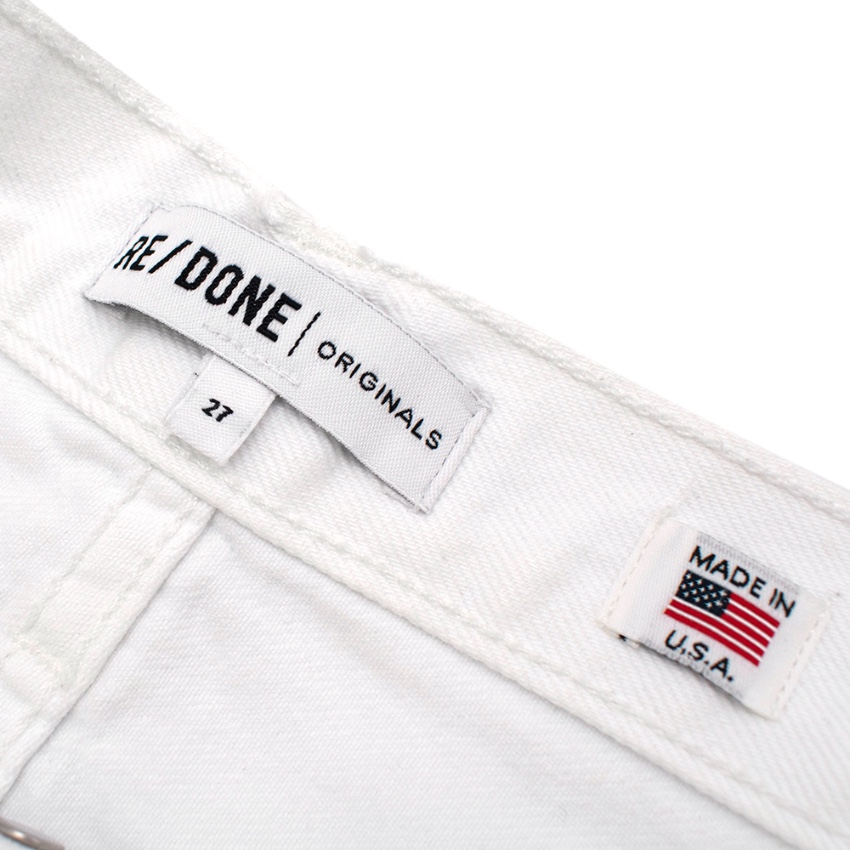 Preowned Re/Done Originals White Denim Original Jeans Size XS