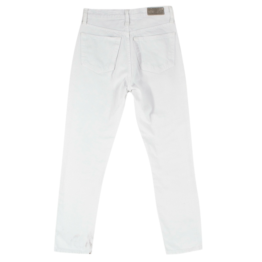 Preowned Re/Done Originals White Denim Original Jeans Size XS