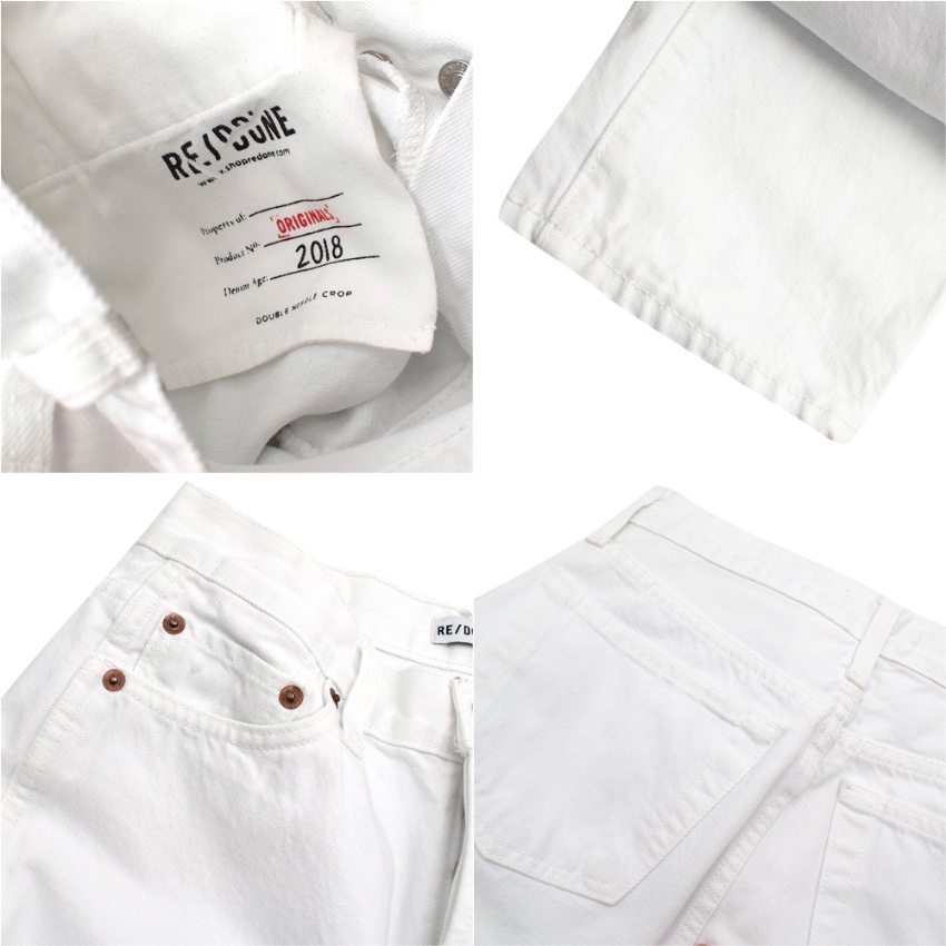 Preowned Re/Done Originals White Denim Original Jeans Size XS