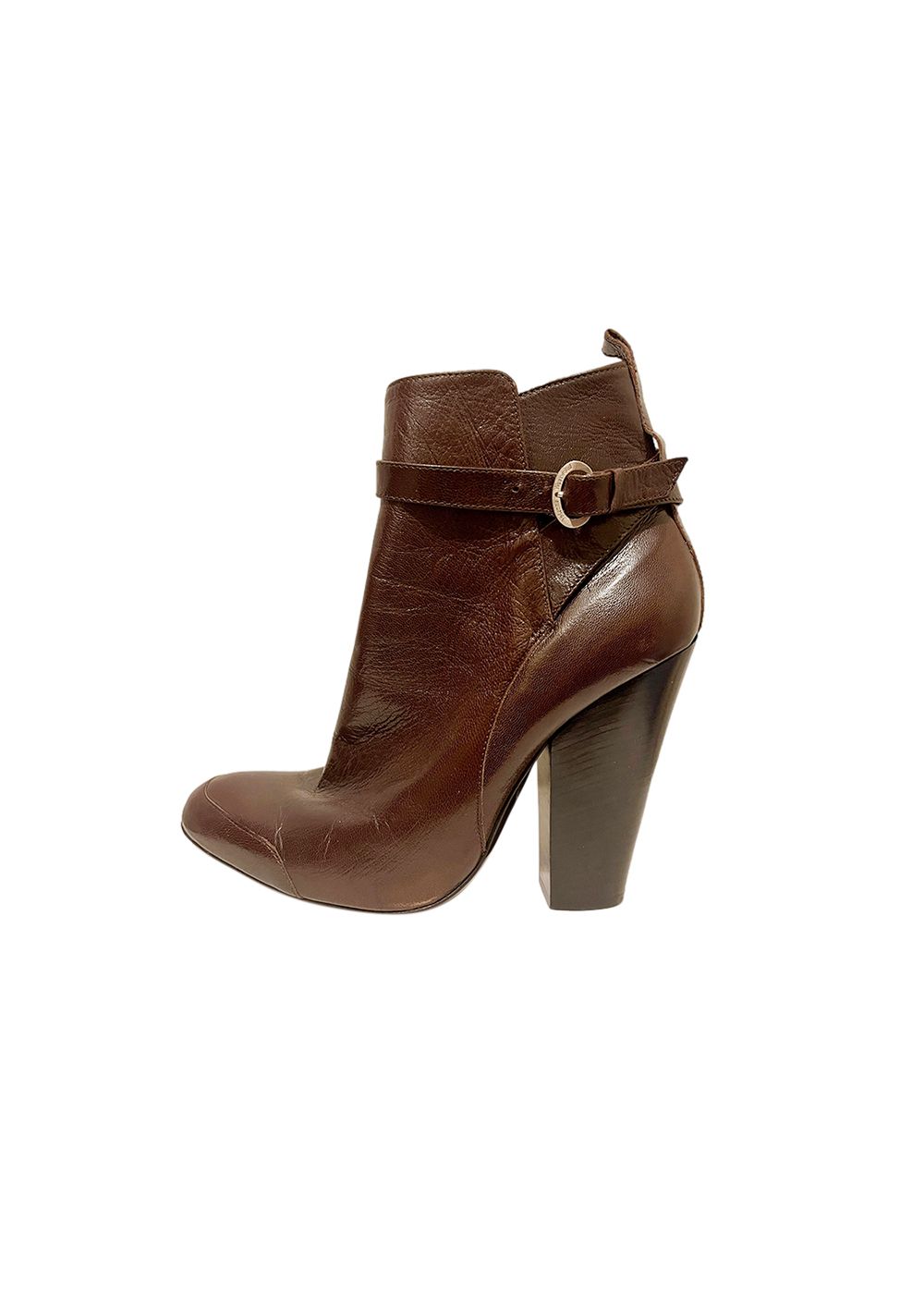 Vivienne Westwood brown craceleque leather heeled boots Size 40