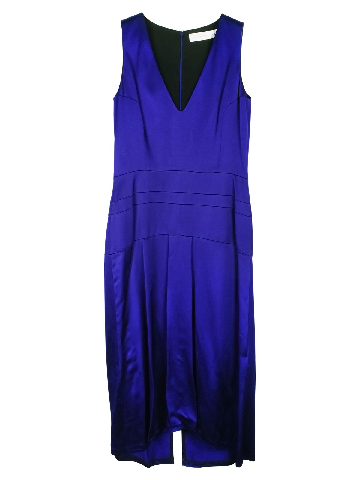 Victoria Beckham Blue satin draped dress Size XS Cobalt Blue viscose