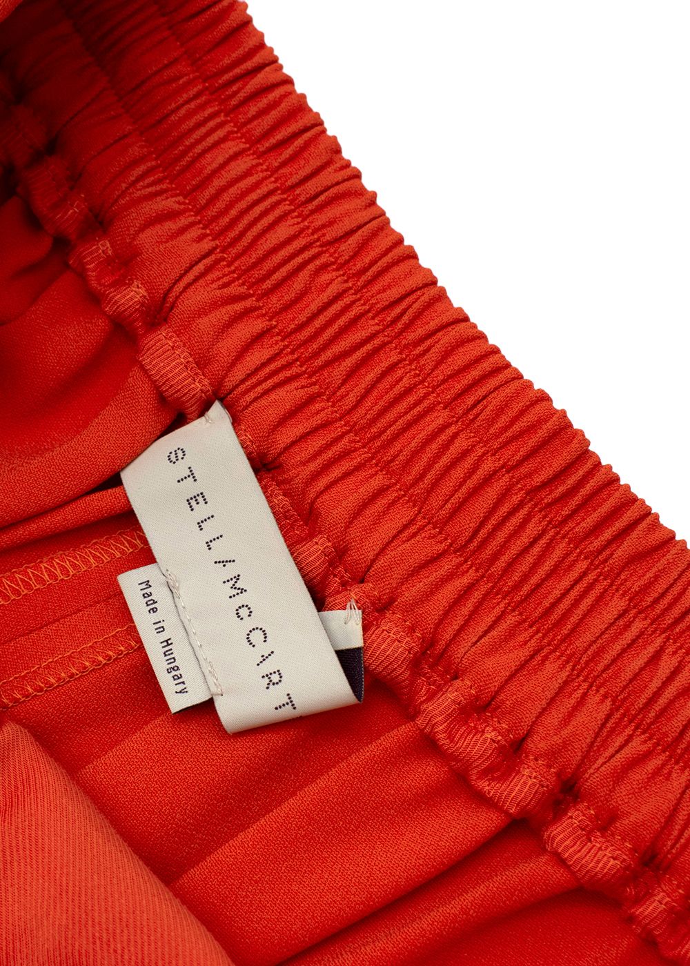 Preowned Stella McCartney Bright Orange Crepe Joggers Size S viscose