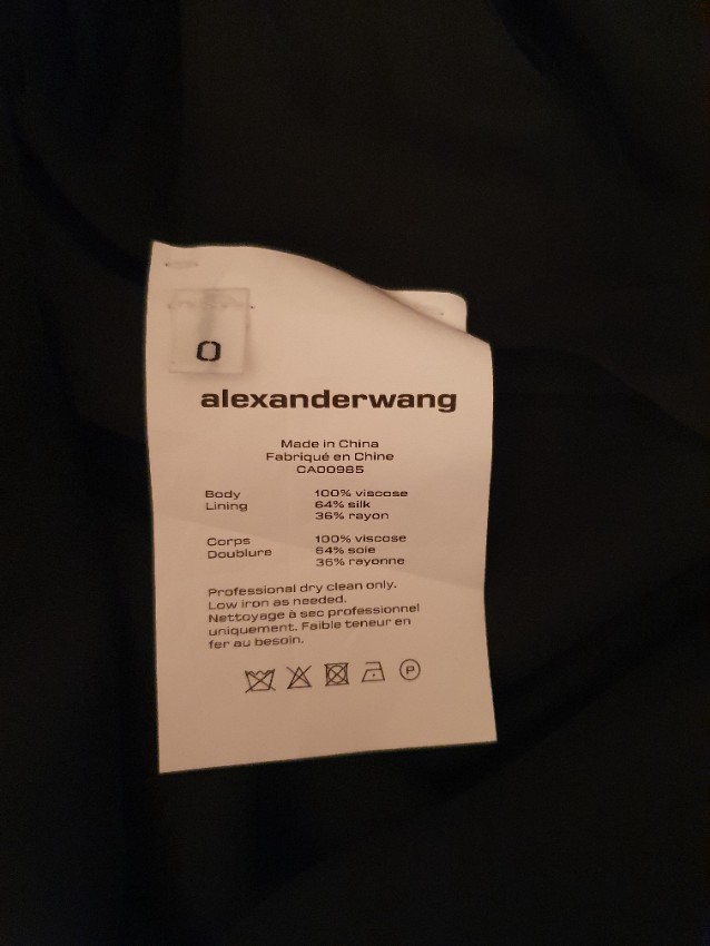 Preowned Alexander Wang Draped Satin Floral Print Mini Dress Size S Black viscose