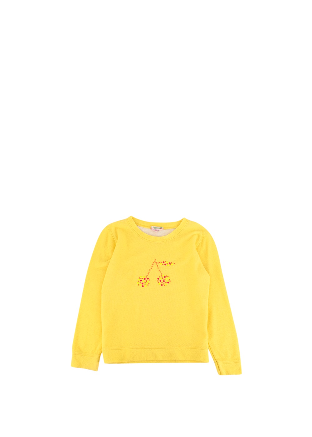 Boys Preowned Bonpoint Yellow Cherry Sweatshirt Size 10 Years + cotton