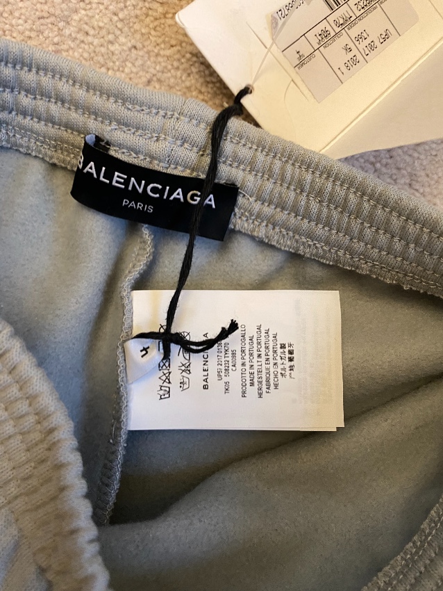 Boys Balenciaga Grey Logo Joggers Size 4 Years Silver cotton