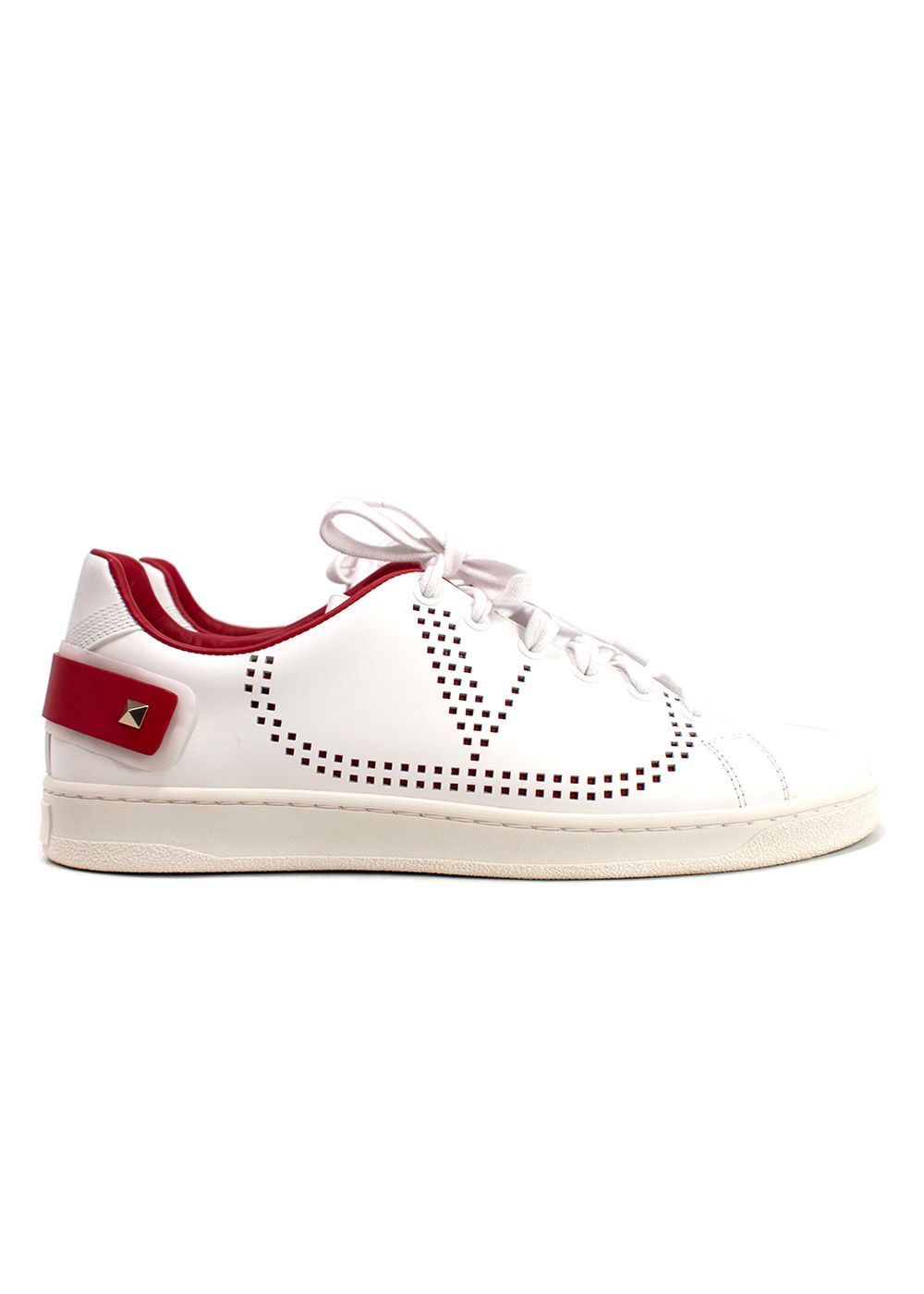 Valentino Garavani Backnet Perforated Leather Sneakers Size 40