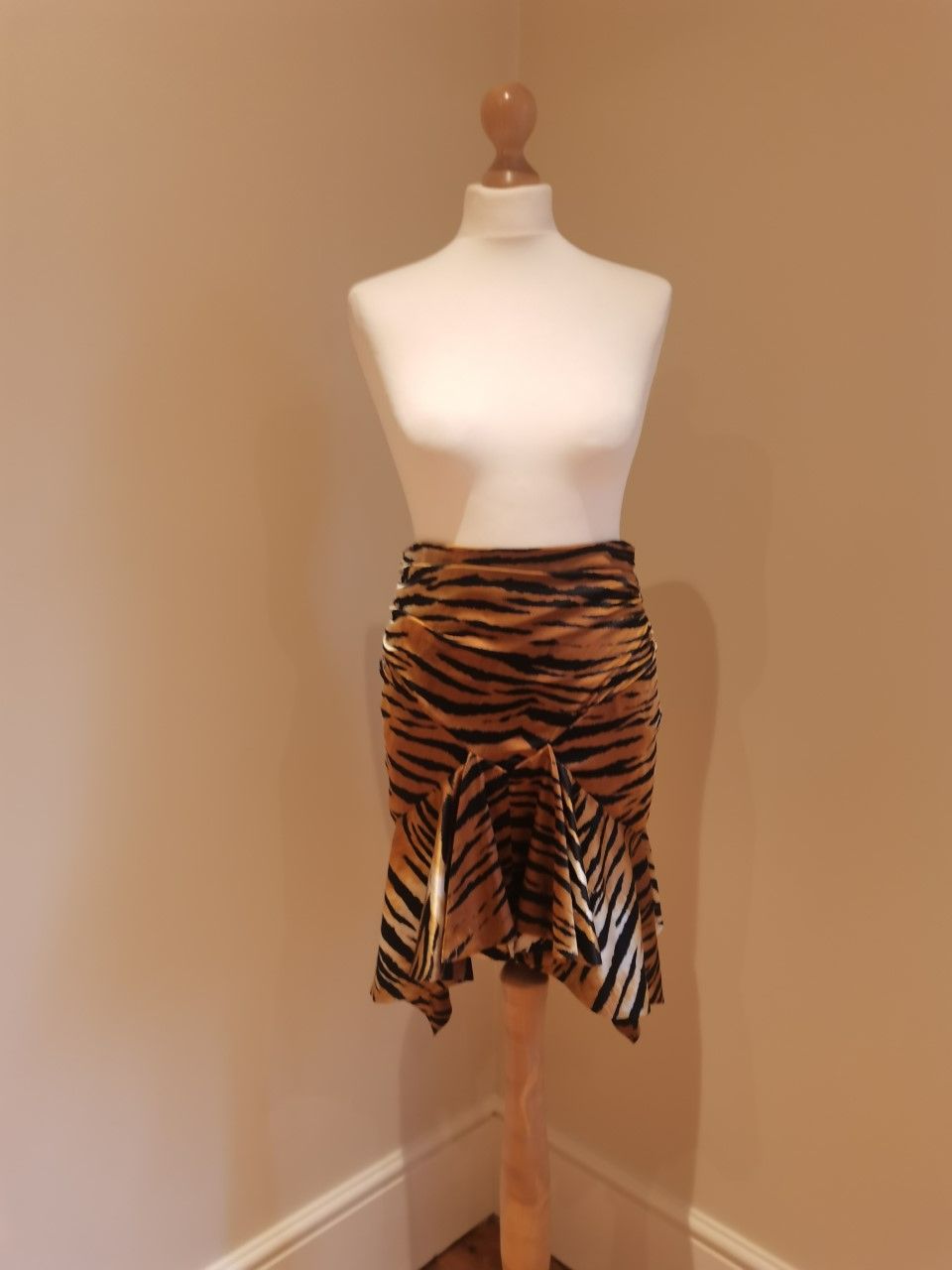 Alexandre Vauthier tiger print mini skirt Size S