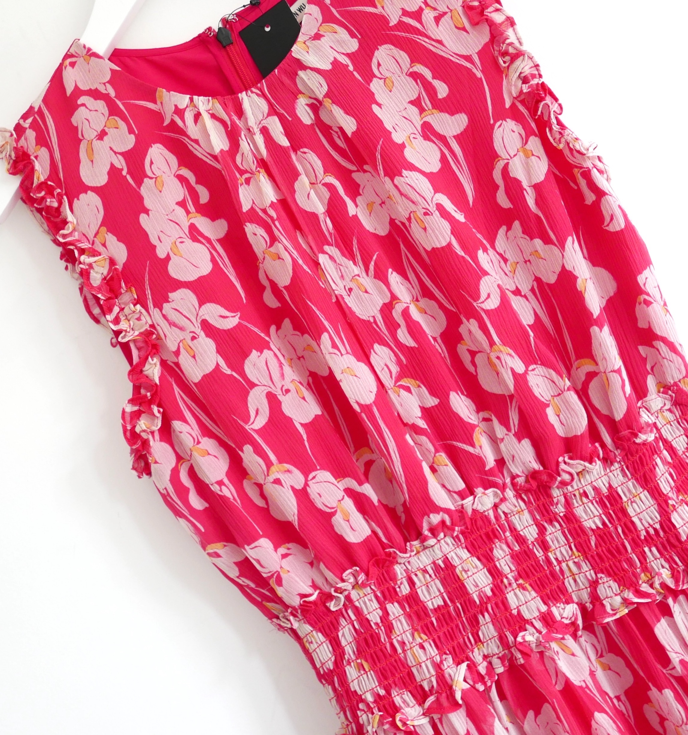 Jason Wu Red Iris Floral Print Mini Dress Size M