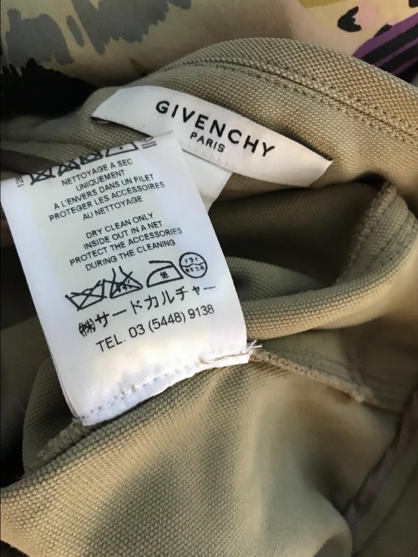 Preowned Givenchy zip-hem skinny-fit trousers Size M Green mixed