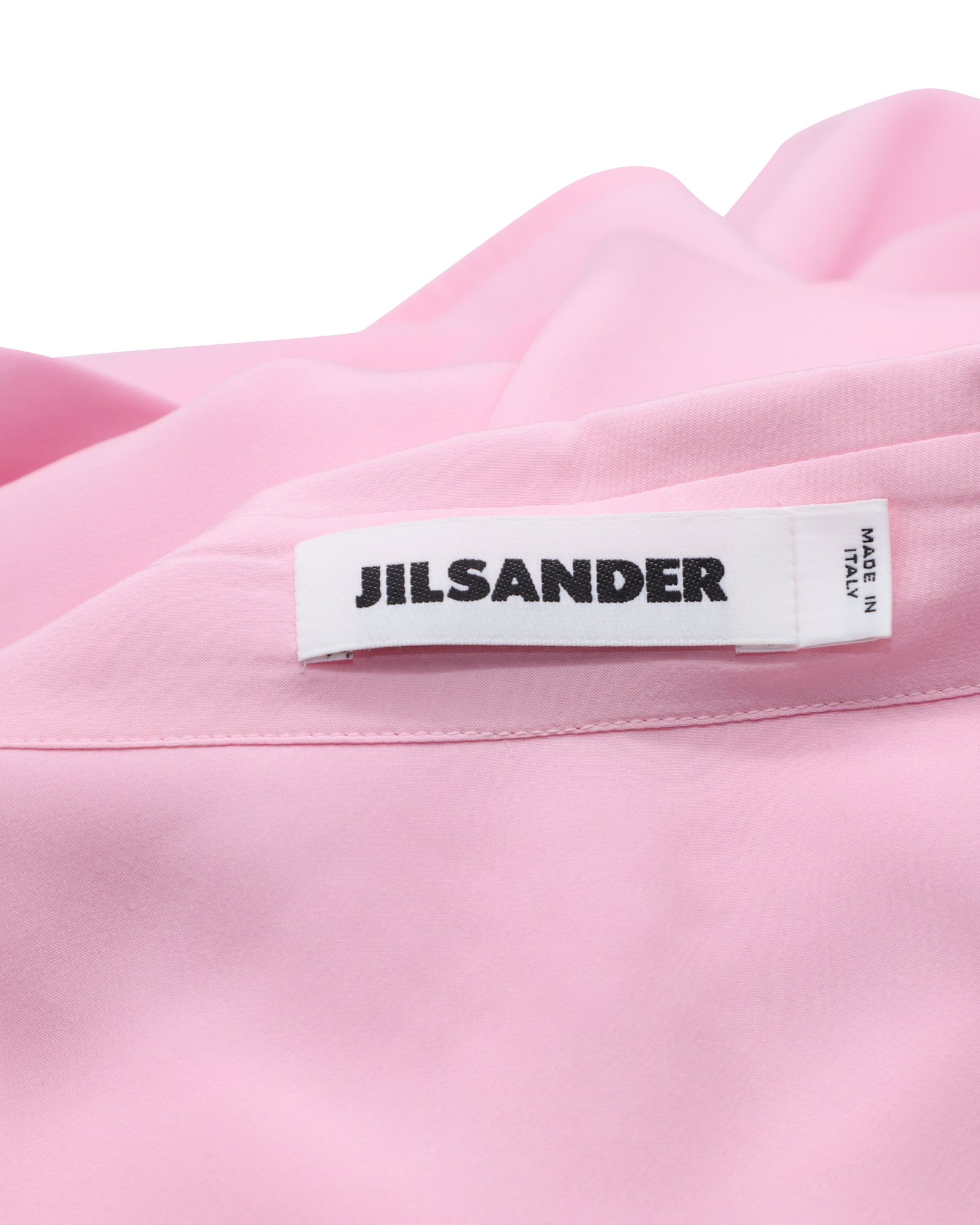 Preowned Jil Sander Pink silk crepe de chine short sleeve blouse Size S