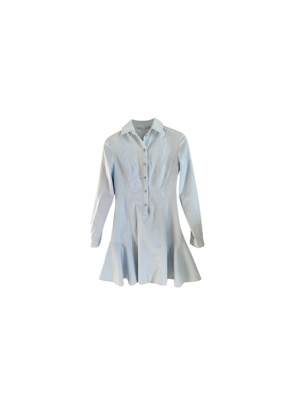 Preowned Stella McCartney Light blue cotton shirt dress Size 38