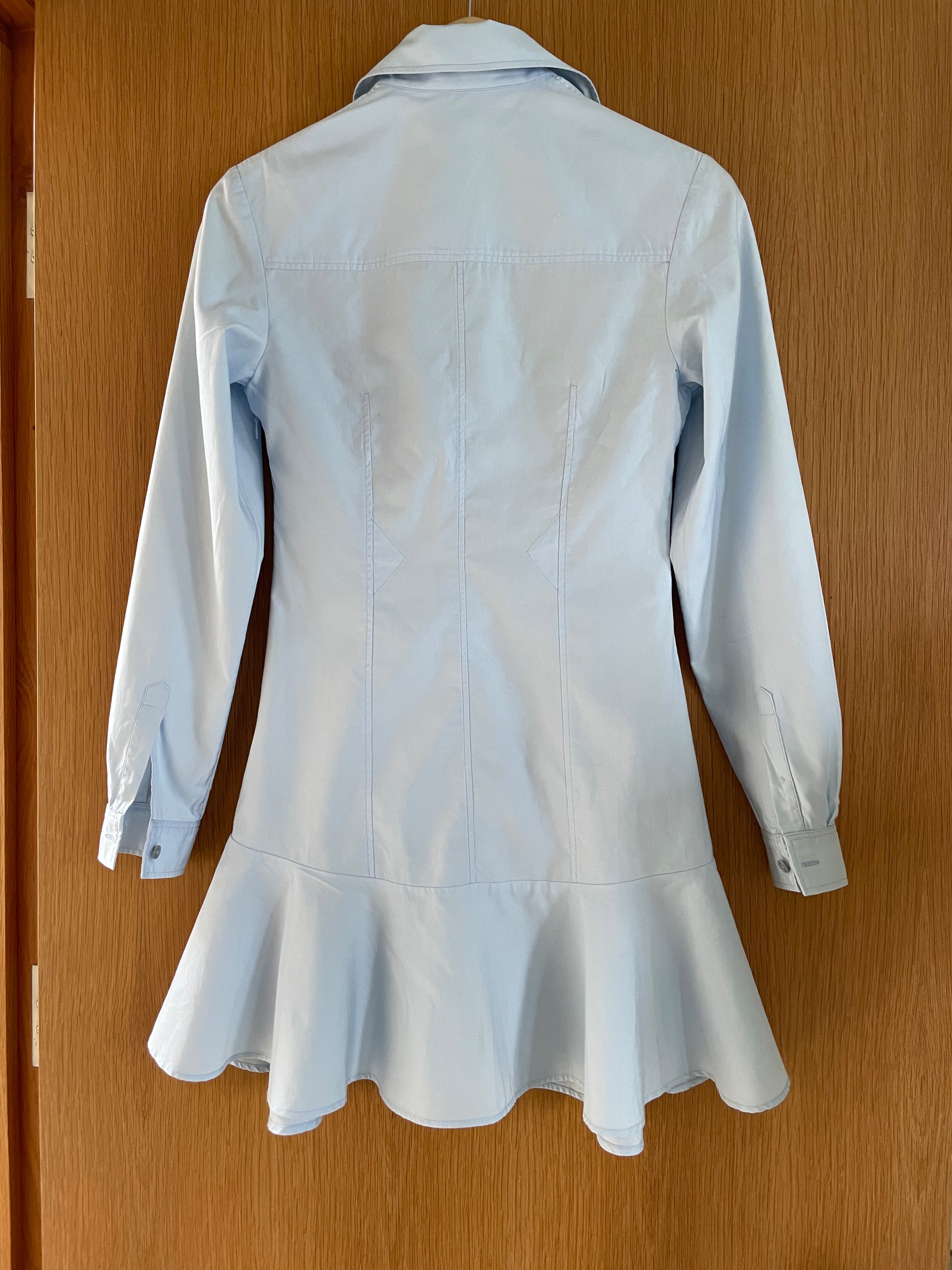 Preowned Stella McCartney Light blue cotton shirt dress Size 38