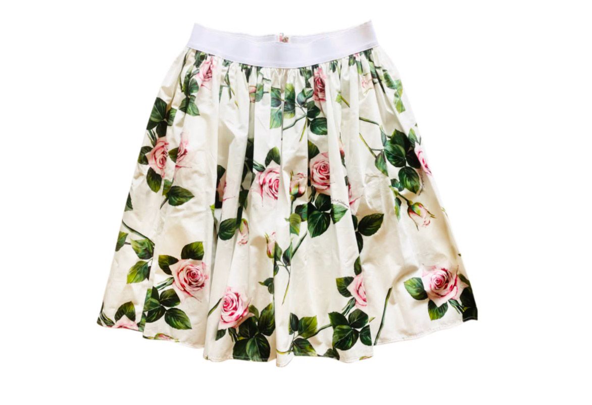 Dolce  Gabbana Tropical Rose Print Skirt Size M Multicolour cotton