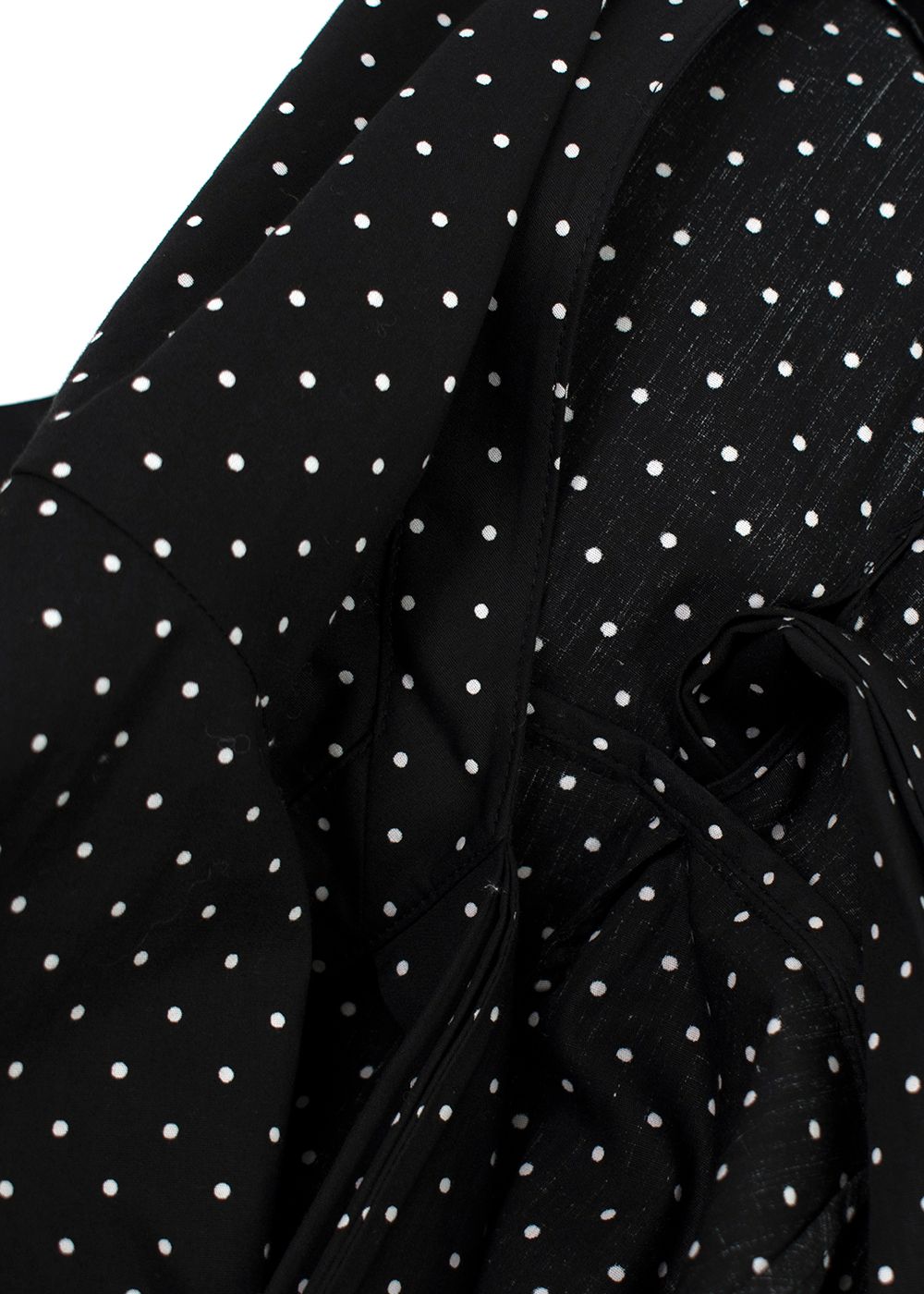 Michael Kors Black Polka Dot Wrap Front Dance Dress Size XXS Black White cotton