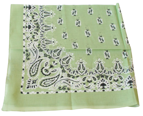 Saint Laurent Green Bandana Scarf cotton