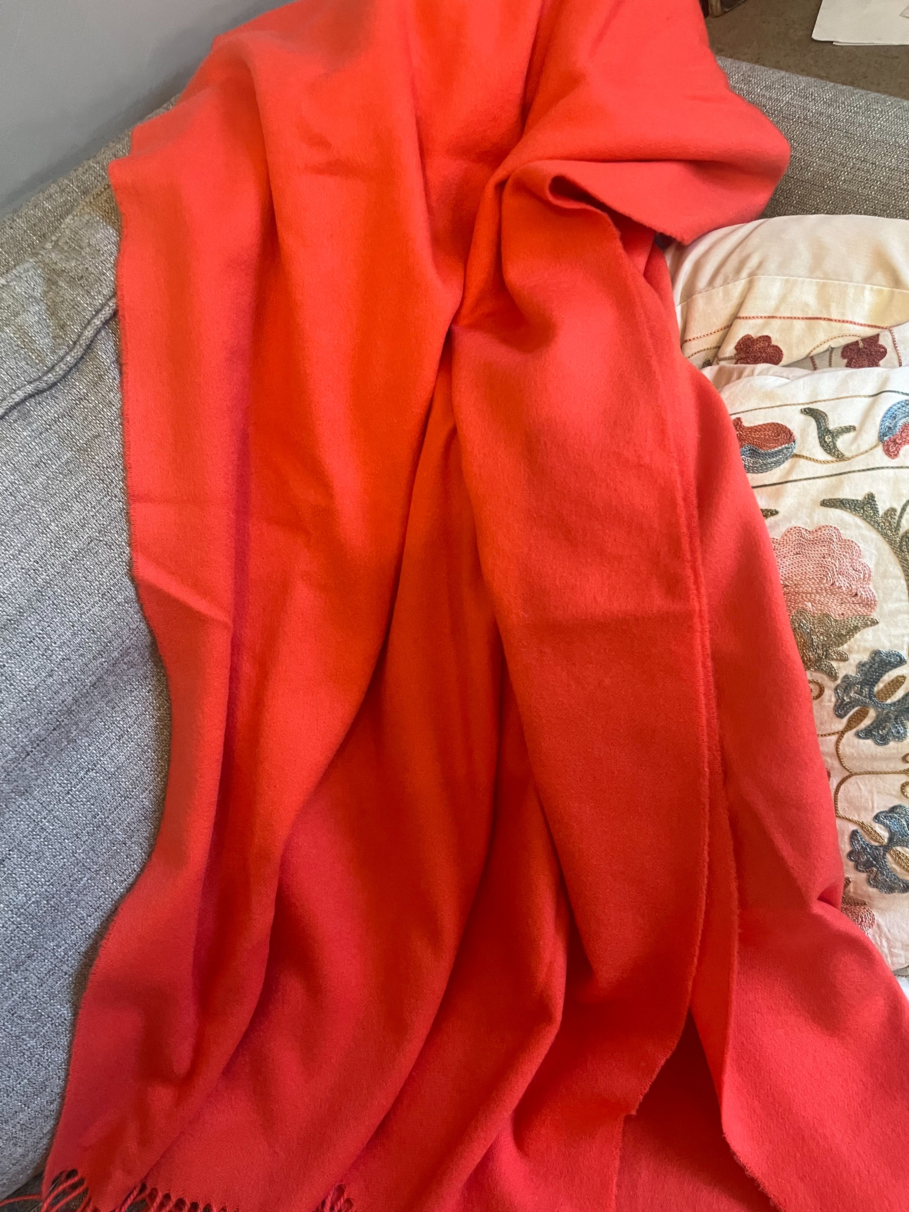 Johnstons of Elgin Orange Cashmere Stole