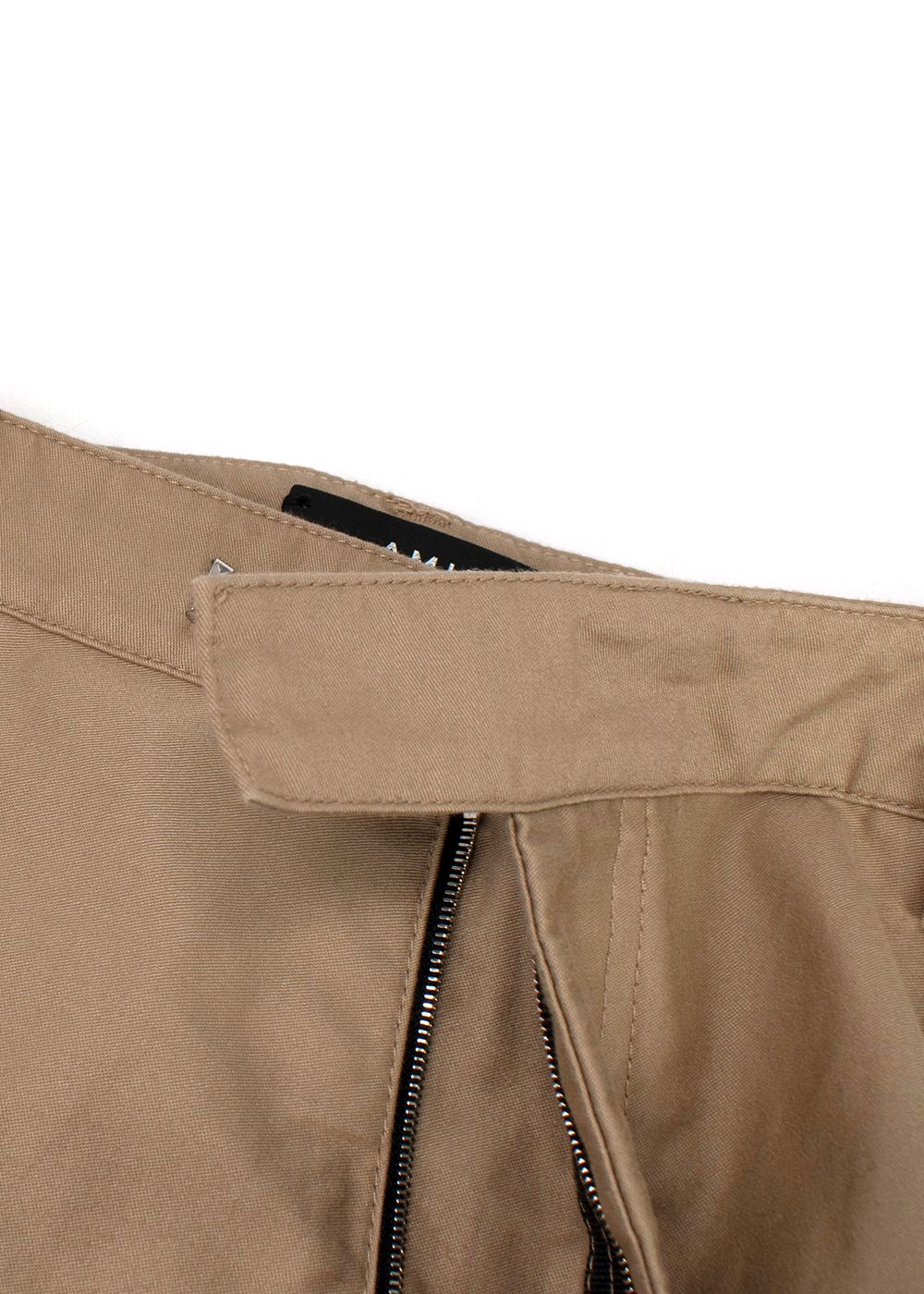 Amiri Beige Wide Leg Cargo Trousers Size XS cotton