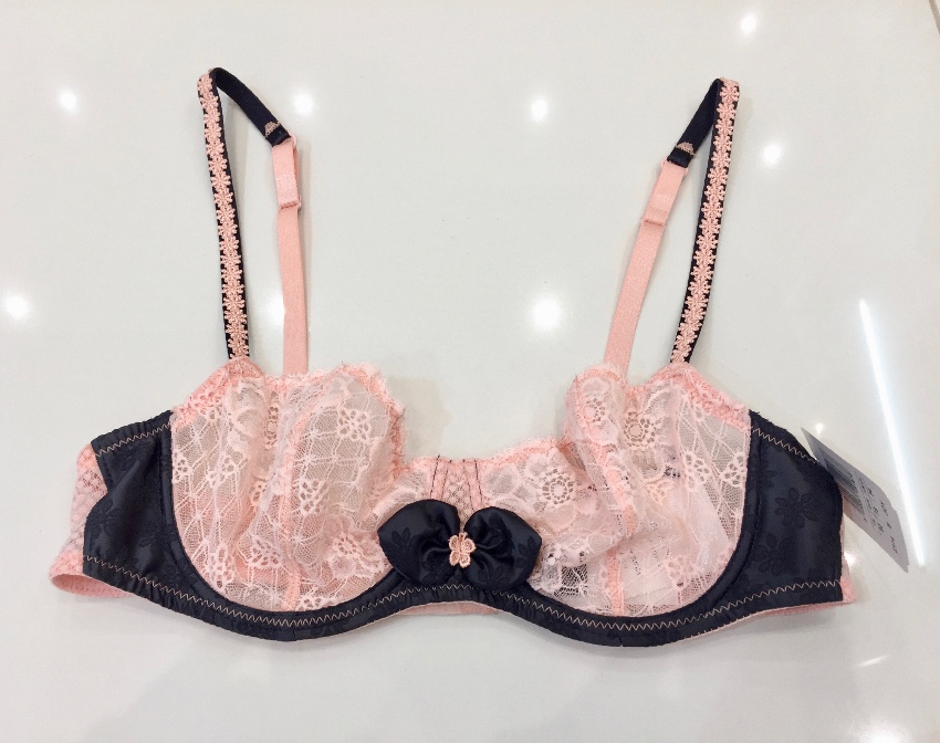 Aubade Ballet Pink Leavers Lace Underwired Bra Size S