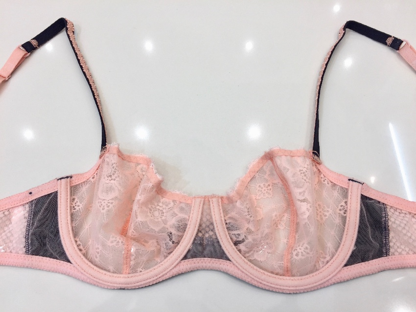 Aubade Ballet Pink Leavers Lace Underwired Bra Size S