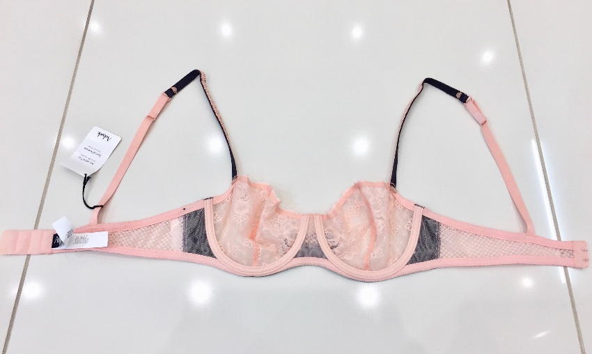 Aubade Ballet Pink Leavers Lace Underwired Bra Size S