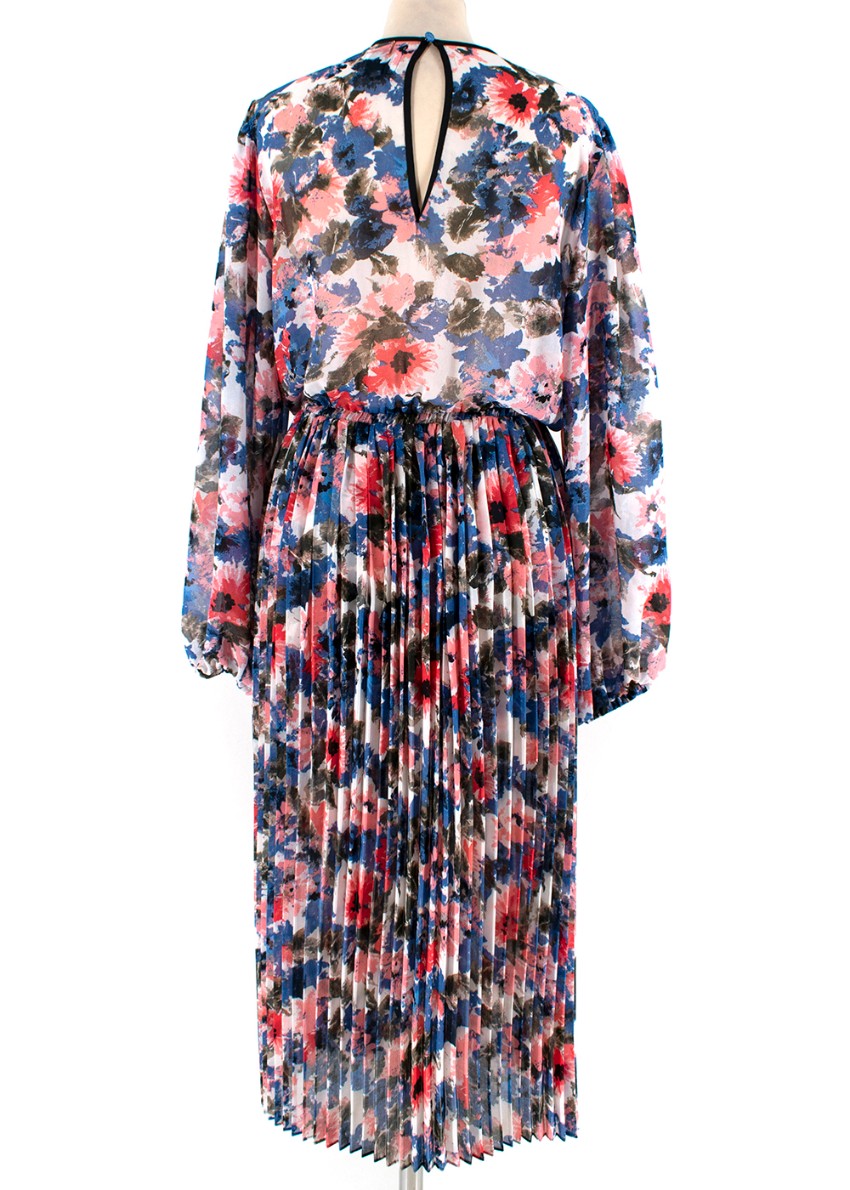 Preowned Misa Los Angeles Multi-coloured Floral Pattern Dress Size S Floral / Patterned polyester