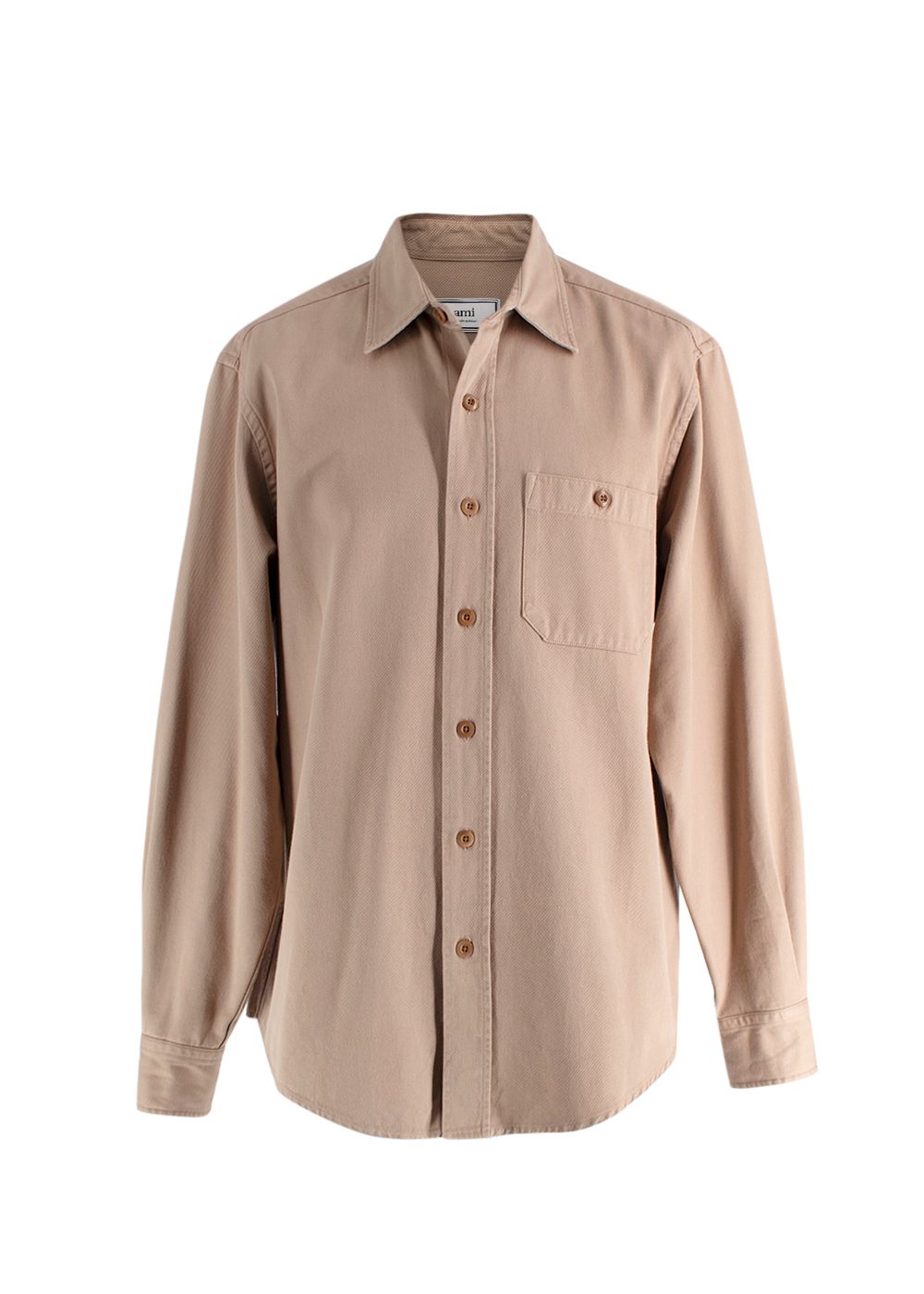 Men's Ami Tan Oversized Shirt with Pocket Detail Size S cotton