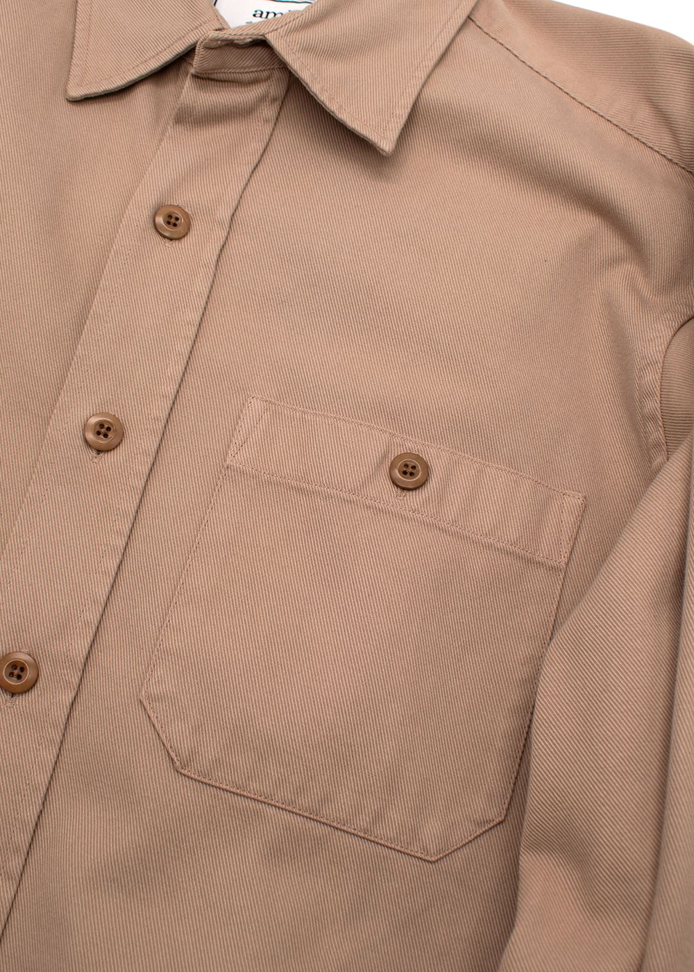 Men's Ami Tan Oversized Shirt with Pocket Detail Size S cotton