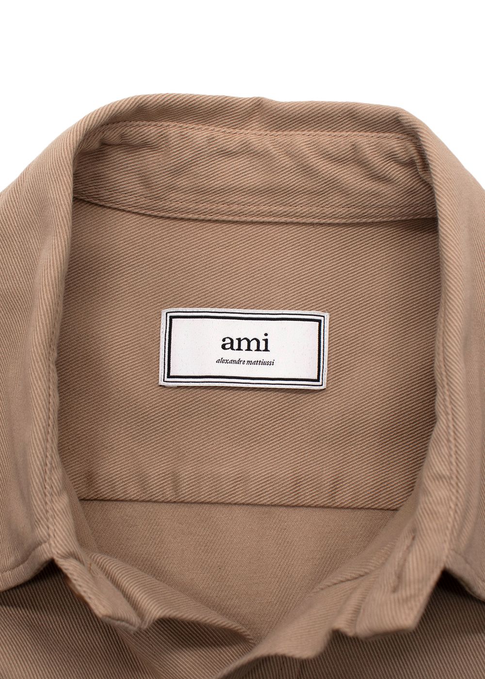 Men's Ami Tan Oversized Shirt with Pocket Detail Size S cotton