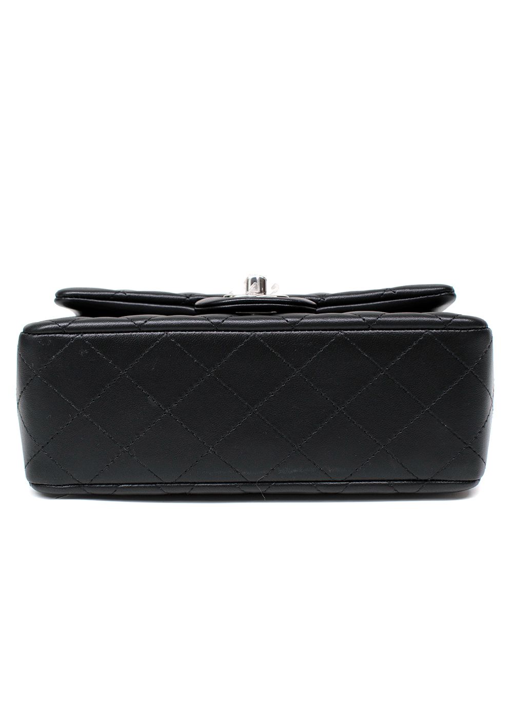 Chanel Black Lambskin  Mini Rectangular Flap Bag