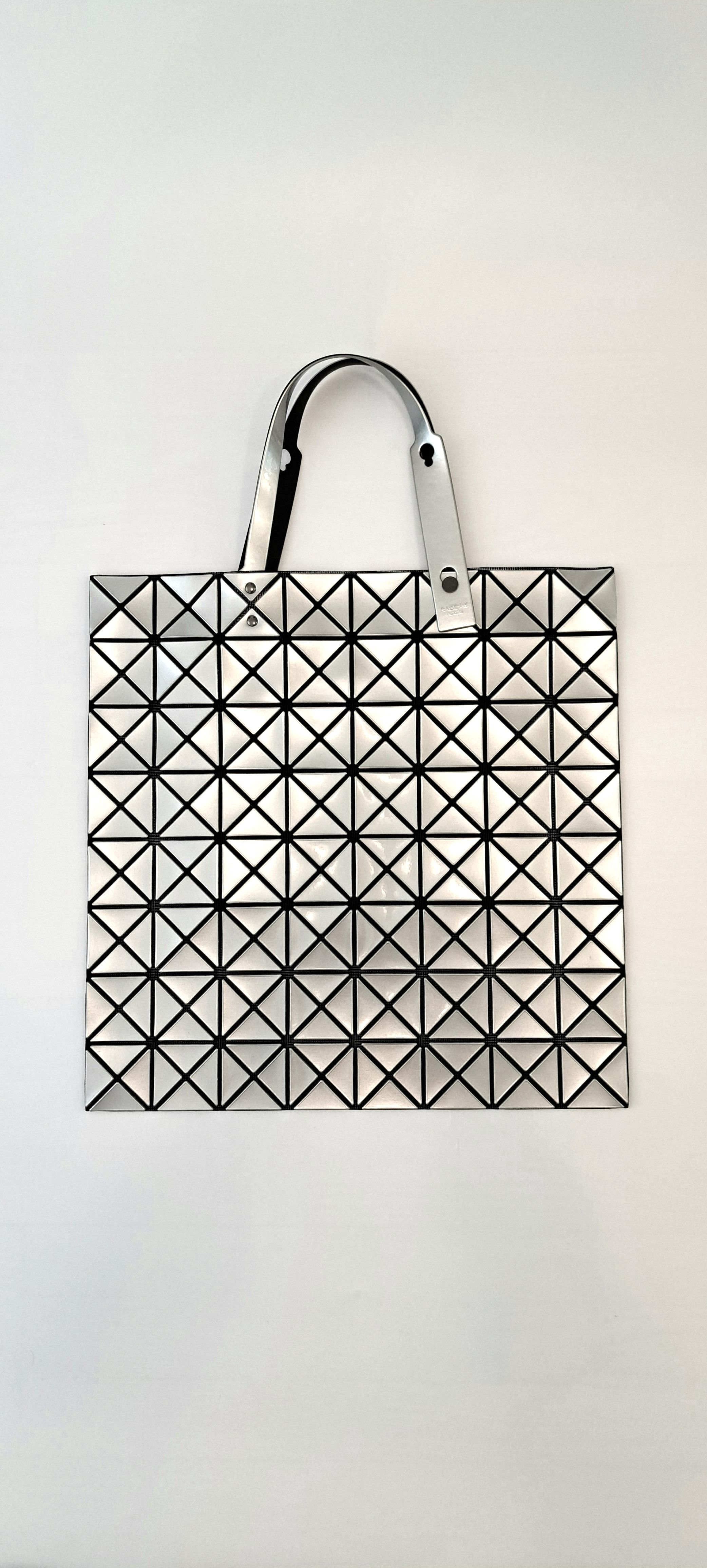 Issey Miyake Bao Bao Prism Tote Bag Silver synthetic