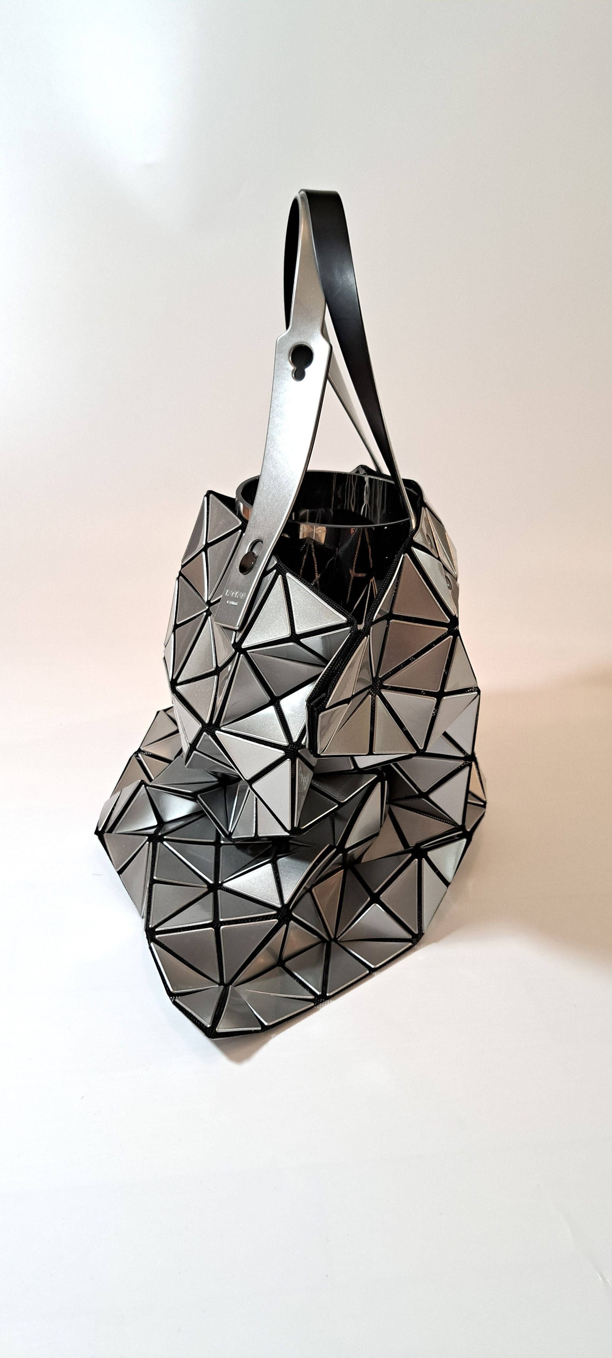 Issey Miyake Bao Bao Prism Tote Bag Silver synthetic