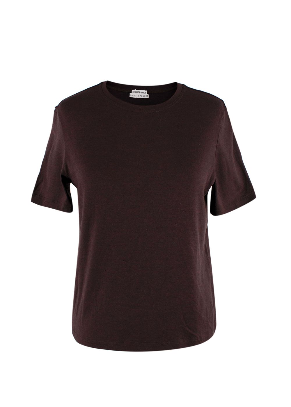 Hermes Hermès BurgundySilk Blend  T-Shirt Size M Burgundy silk