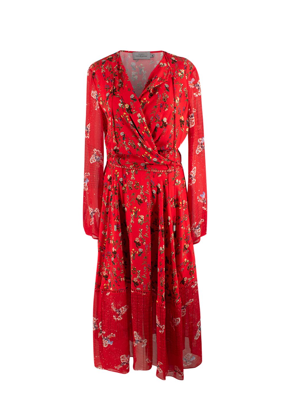 Preen By Thornton Bregazzi Sanne botanic-print dress Size M red viscose