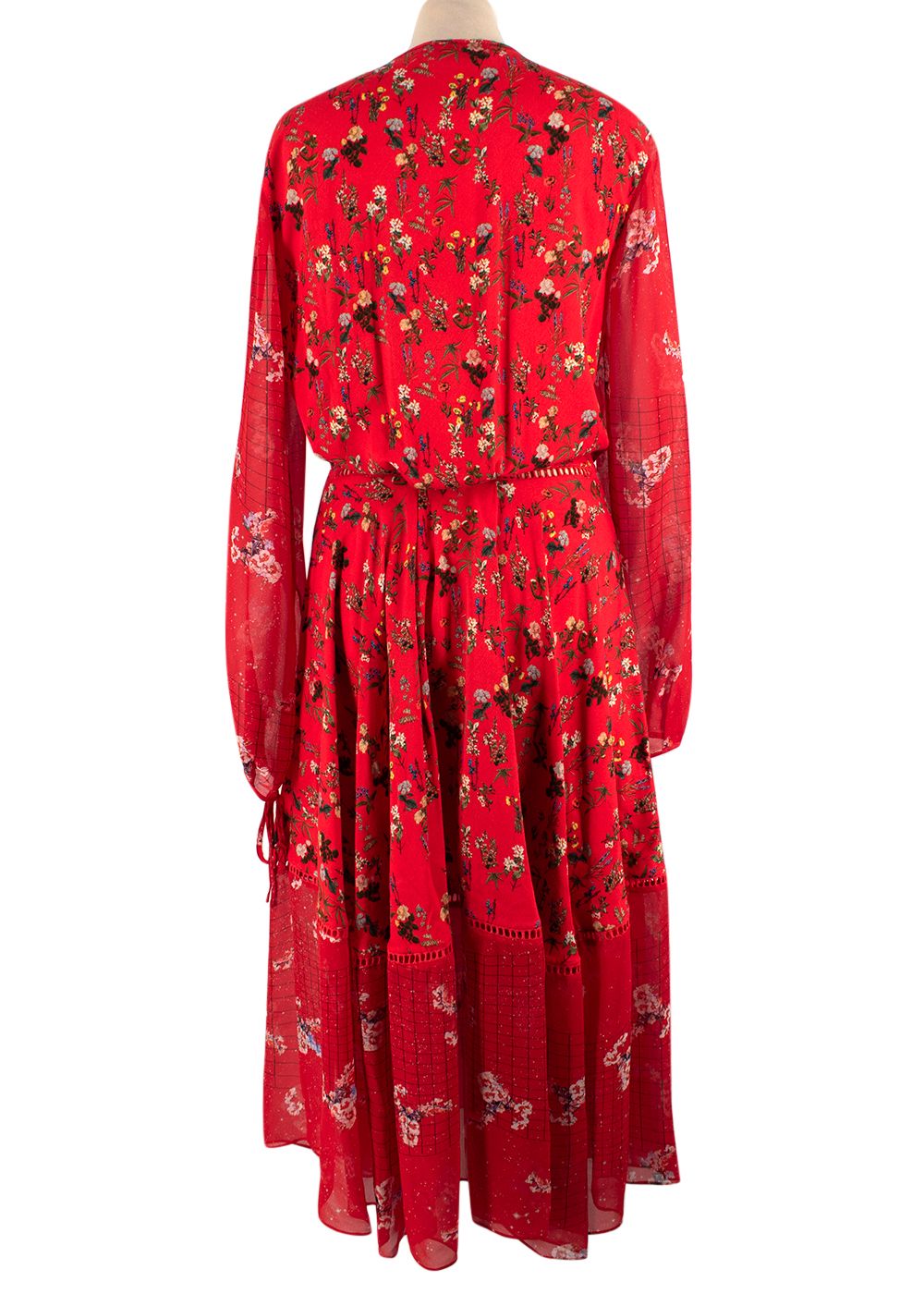 Preen By Thornton Bregazzi Sanne botanic-print dress Size M red viscose