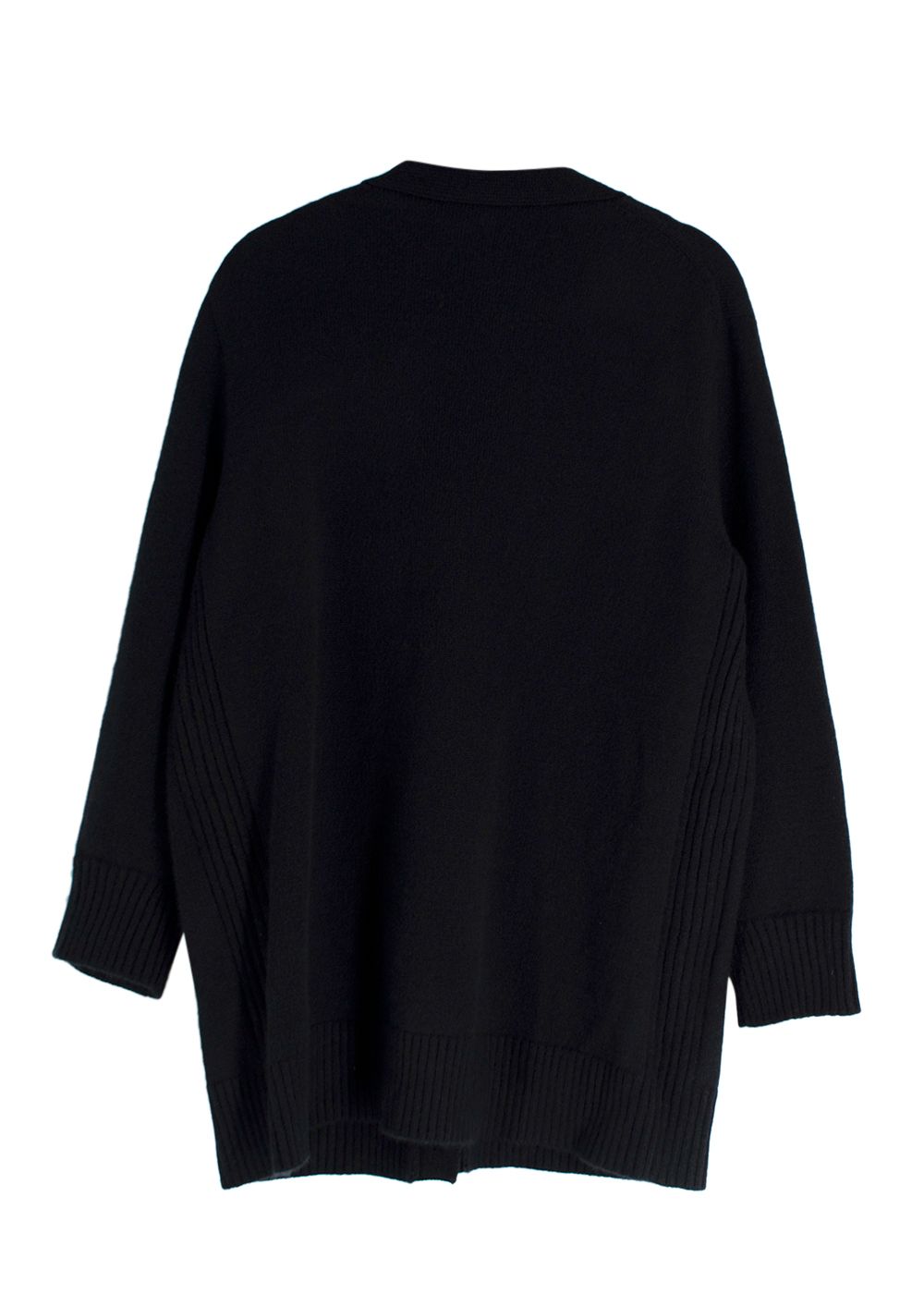 Chanel Black Multi Pocket Cashmere Cardigan with Chain Detail Size S cashmere/silk