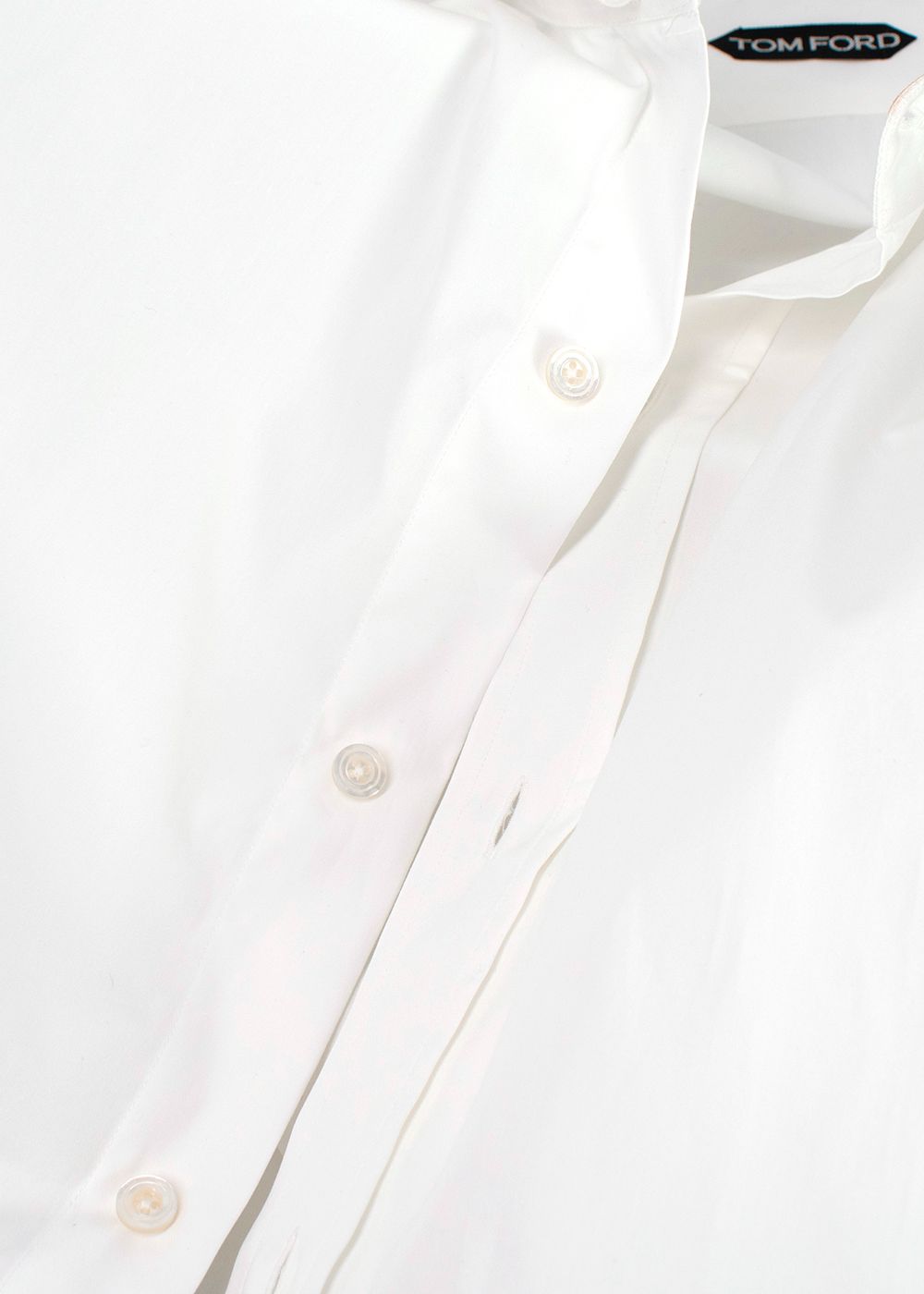 Men's Tom Ford White Slim Fit French Cuff Shirt Size 15 cotton