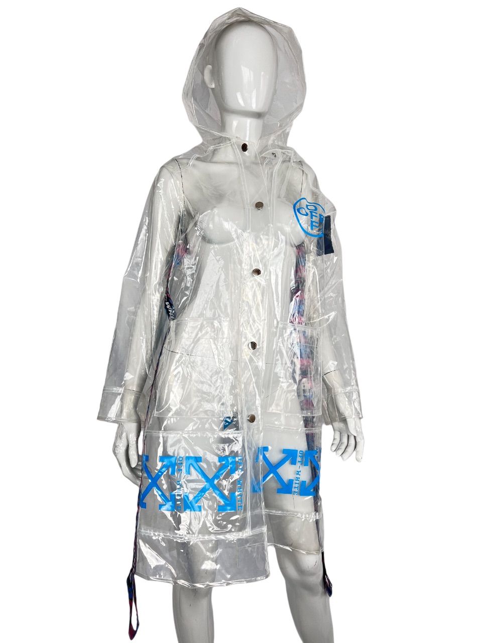 Preowned Off White Raincoat Size XS termo poliuretano