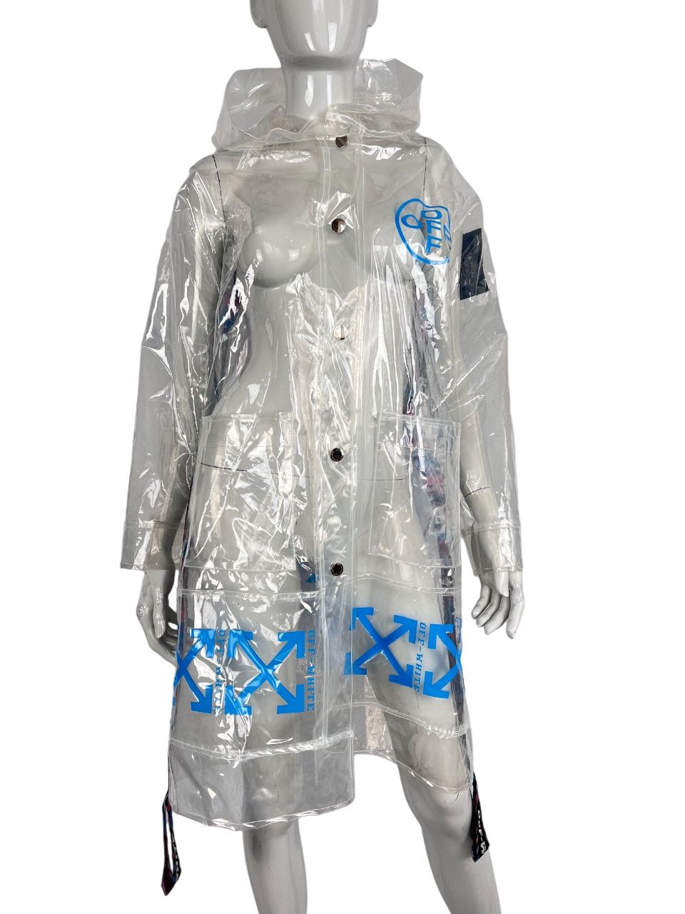 Preowned Off White Raincoat Size XS termo poliuretano