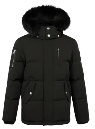 Moose Knuckles  Black 3Q Quilted Down Puffer Jacket Unisex Kids Size XL