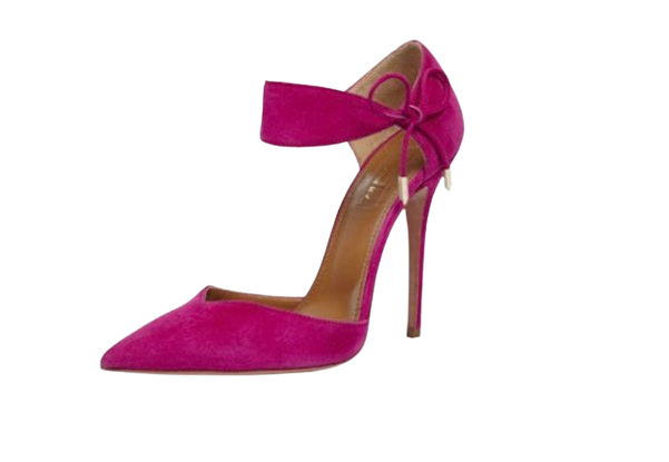 Preowned Aquazzura Aquazurra Pink Suede D'orsay  Heels Size 37