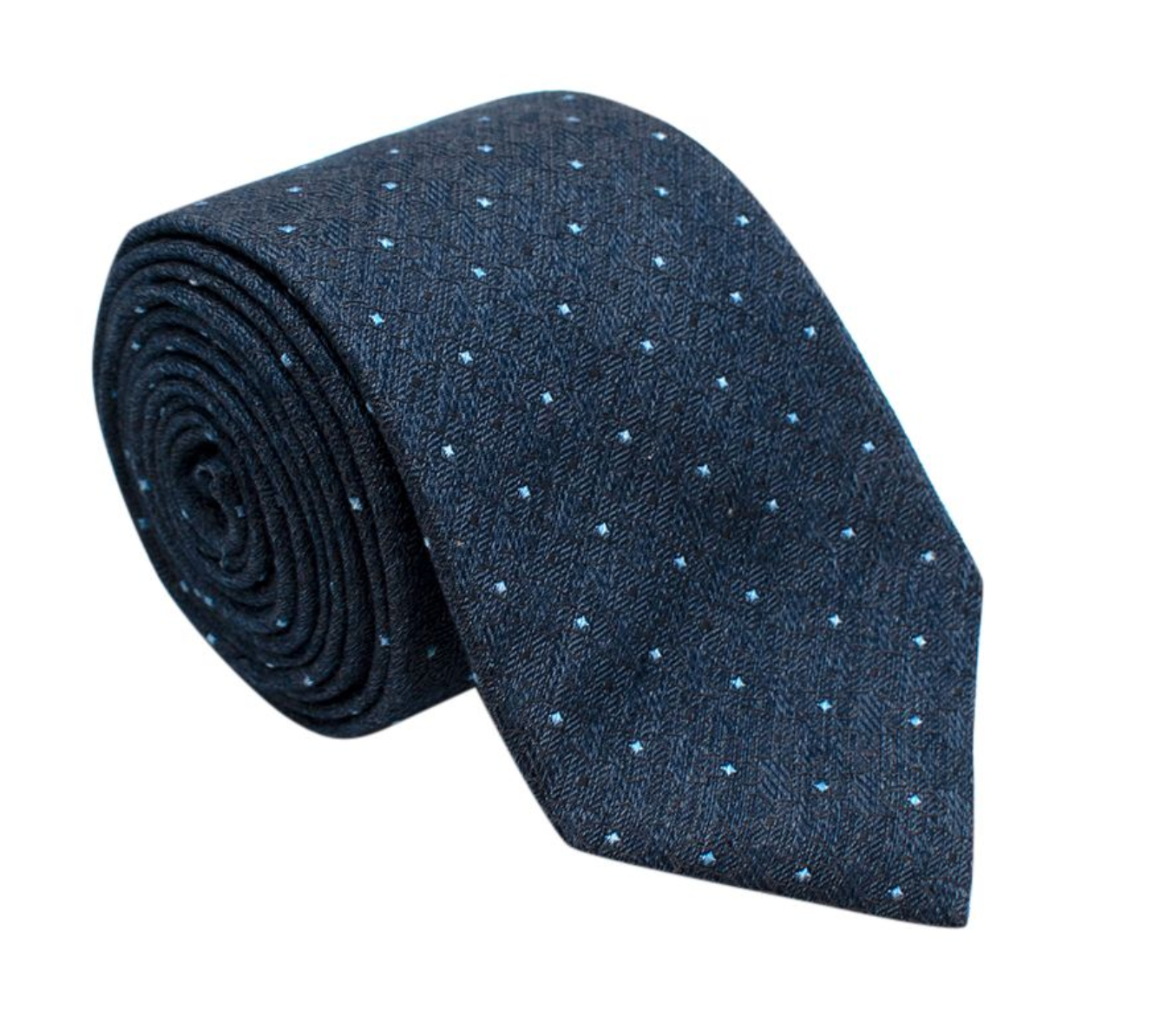 Men's Smalto Blue Polka-dot Tie silk