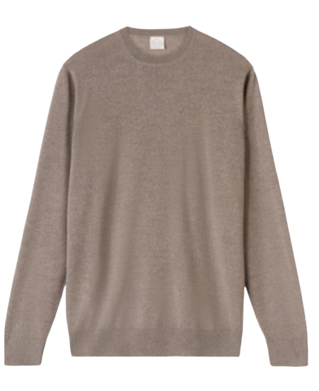 Men's Pal Zileri  Natural Crewneck Wool Jumper Size M Natural / beige