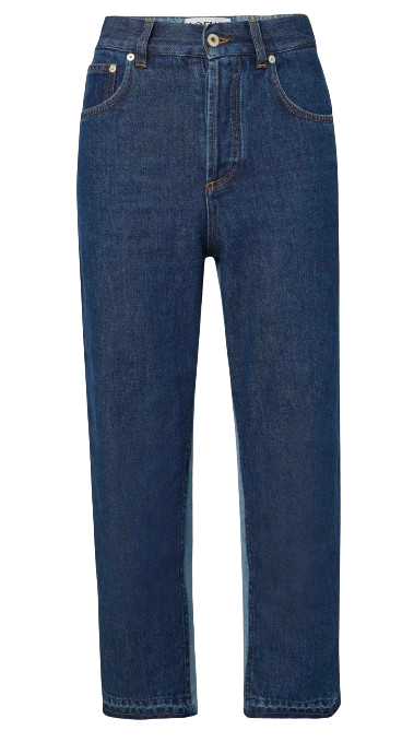 Preowned Loewe High Rise Two-Tone Jeans Size XS blue denim