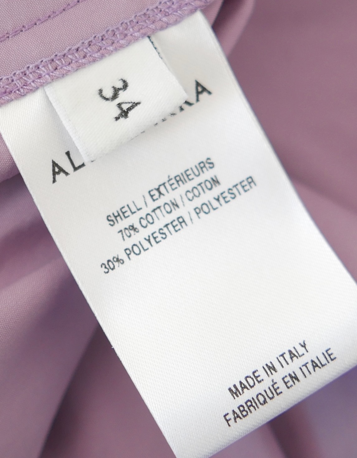 Altuzarra Lilac Chloris Shirt Dress Size XS cotton