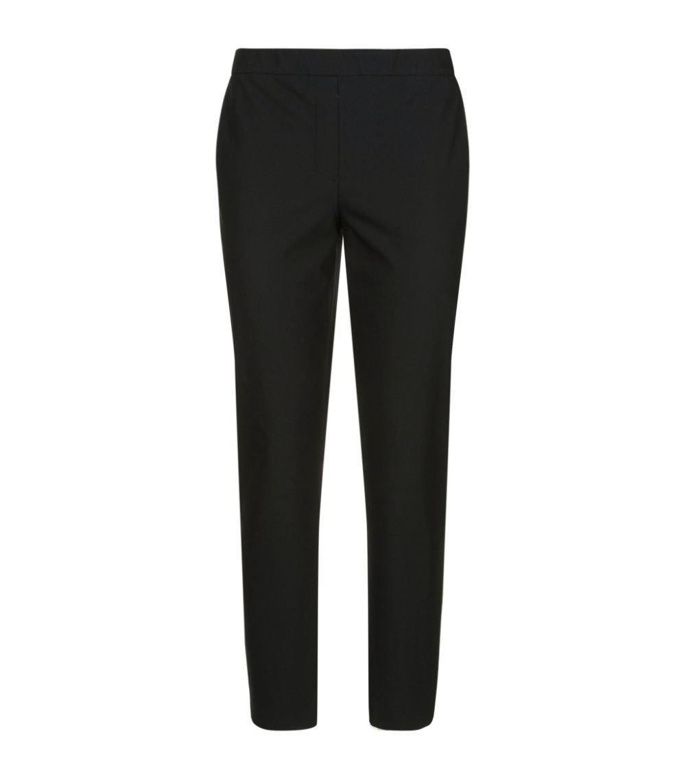 Theory Thaniel Black Straight Leg Cropped Trousers Size S cotton